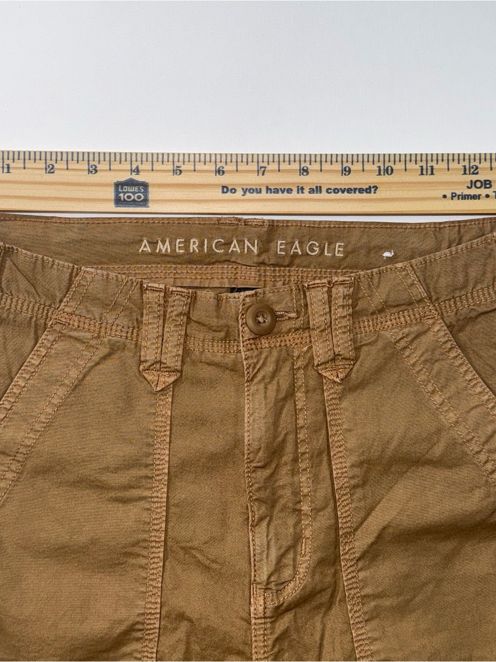 American Eagle Baggy Jogger Cargo Pants Brown Stretch Utility Pockets Size 4 NWT - Picture 8 of 10